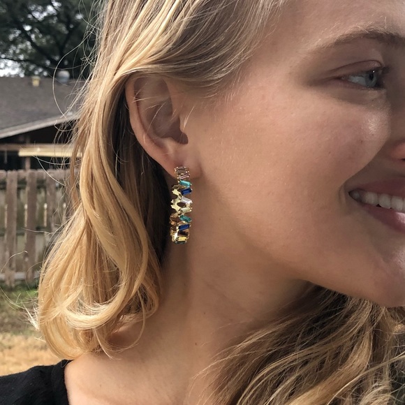 Rosaline Crystal Hoops! - Picture 5 of 5